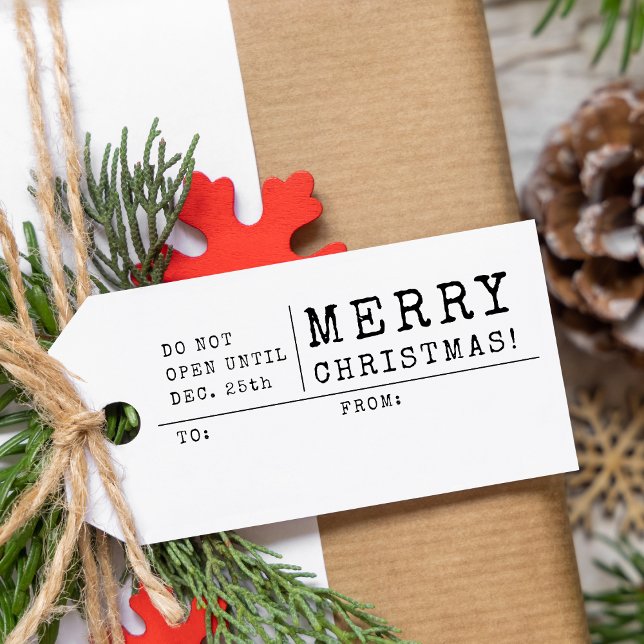 Do Not Open Until December 25 Christmas Gift Rubber Stamp (Do Not Open Until December 25 Christmas Gift Rubber Stamp)