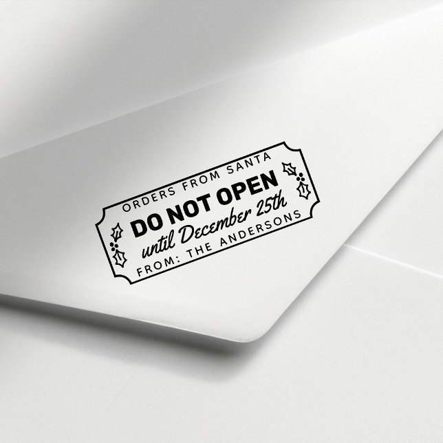 Do Not Open Until December 25th Christmas Self-inking Stamp (Creator Uploaded)