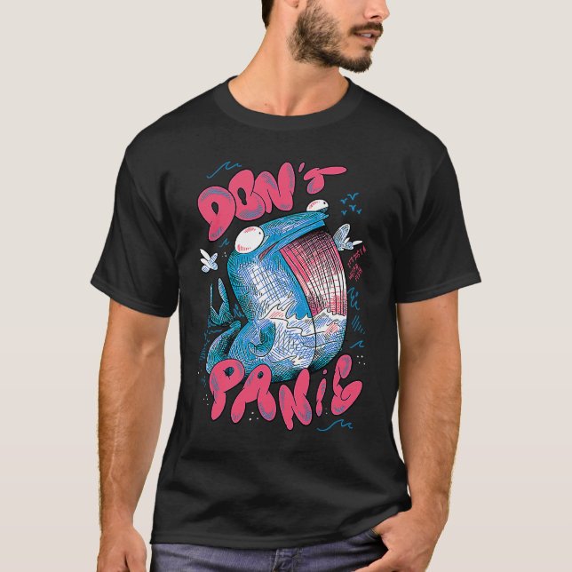 Do not panic scary shark T-Shirt (Front)