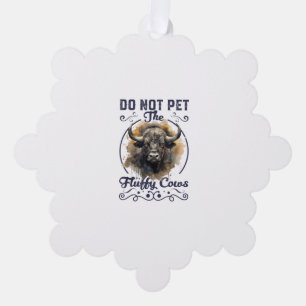 Do Not Pet The Fluffy Cows Bison Yellowstone Park Tree Decoration Card