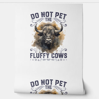 Do Not Pet The Fluffy Cows Bison Yellowstone Park  Wallpaper