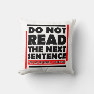 Do Not Read The Next Sentence Teacher Cushion