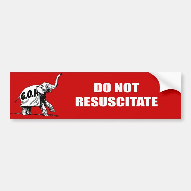 Do Not Resuscitate Bumper Sticker (Front)