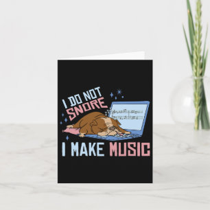 Do Not Snore I Make Music Bulldog Sleeping Nape Ti Card