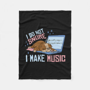 Do Not Snore I Make Music Bulldog Sleeping Nape Ti Fleece Blanket