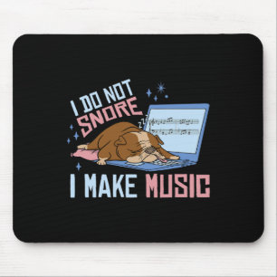 Do Not Snore I Make Music Bulldog Sleeping Nape Ti Mouse Pad