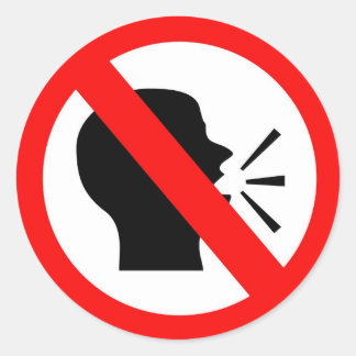 Do not speak classic round sticker