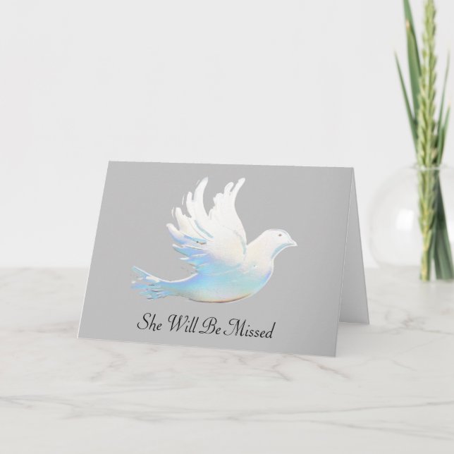 Do Not Stand at My Grave and Weep, Dove of Peace Card (Front)
