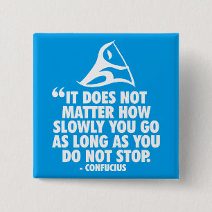 DO NOT STOP - Canoe Sprint Motivational 15 Cm Square Badge