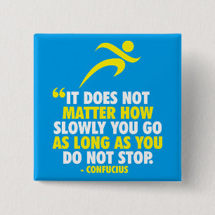 DO NOT STOP. Running Marathon Workout Motivational 15 Cm Square Badge