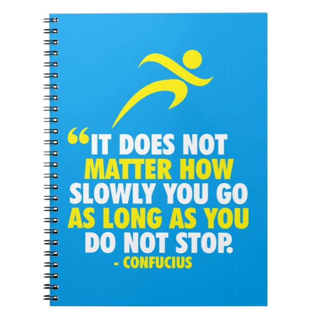DO NOT STOP. Running Marathon Workout Motivational Notebook (Front)
