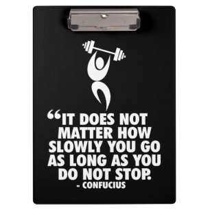 DO NOT STOP. "Weight Lifting" Workout Motivational Clipboard