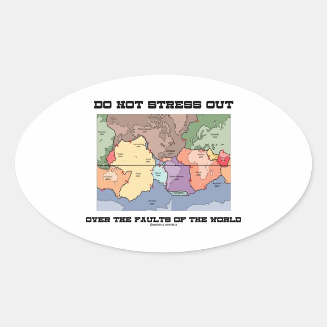 Do Not Stress Out Over The Faults Of The World Oval Sticker (Front)