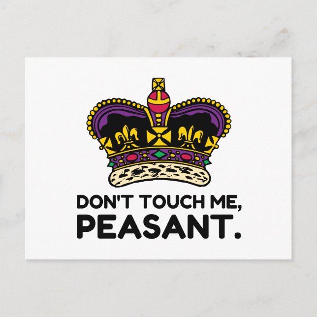 Do Not Touch Me Peasant Postcard (Front)
