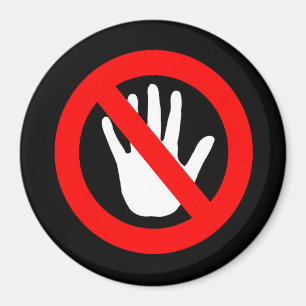 Do not touch sign magnet