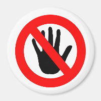 Do not touch sign