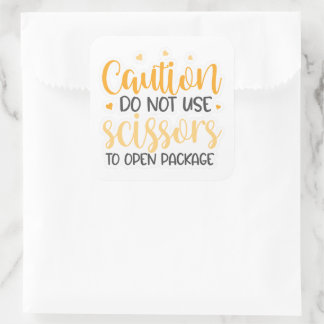 Do not use scissors sticker