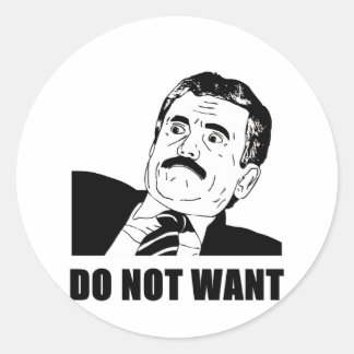 Do Not Want Massimo Does Not Want Classic Round Sticker