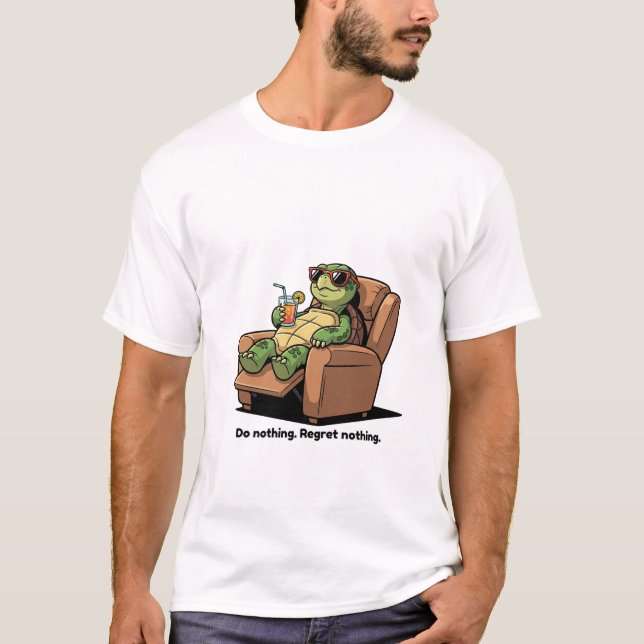 Do Nothing Regret Nothing Lazy Men's Basic T-Shirt (Front)
