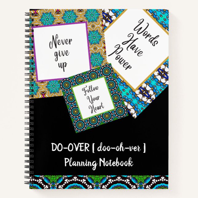DO-OVER Motivational Inspirational Track Plans Notebook (Front)