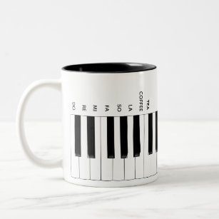 Do Re Mi Coffee Tea Piano Keyboard Music Mug