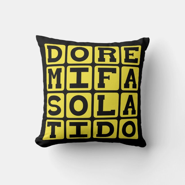 Do Re Mi Fa So La Ti Do, Notes of the Tonal Scale Cushion (Front)