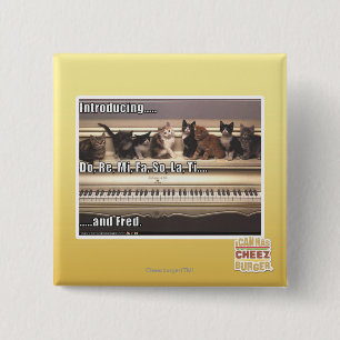 Do, Re, Mi, Fa, So, La, Ti, Fred 15 Cm Square Badge