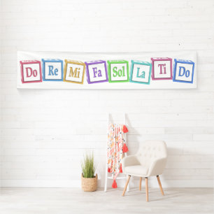 "Do Re Mi" Full Octave Solfege Musical Baby Blocks Banner