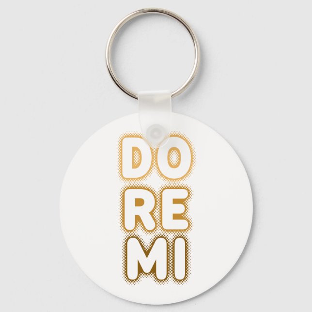 Do Re Mi Musical Scale Key Ring (Front)