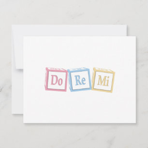 "Do Re Mi" Solfeggio Baby Blocks Kids Music Custom Card