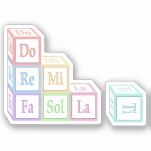 "Do Re Mi" Stacked Musical Baby Blocks Kids