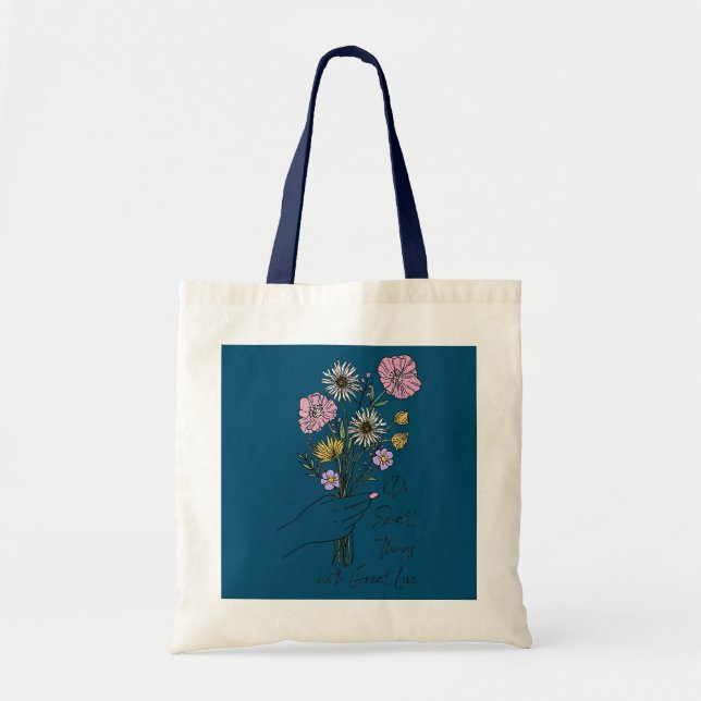 Do Small Things With Great Love Wildflower Flower Tote Bag (Front)