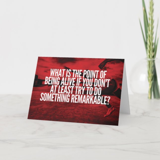 Do Something Remarkable - Workout Motivational Card (Front)
