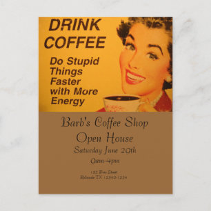 Do Stupid Things Faster Coffee Postcard