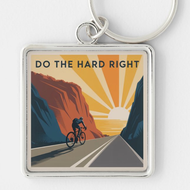 Do The Hard Right Key Ring (Front)