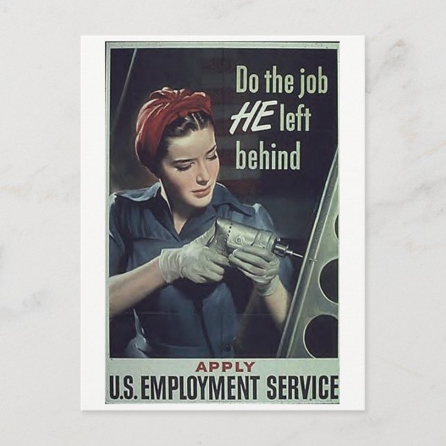 "Do the job HE left behind" Postcard (Front)