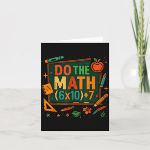 Do The Math 67 Funny Equation Chalkboard School Ar Card