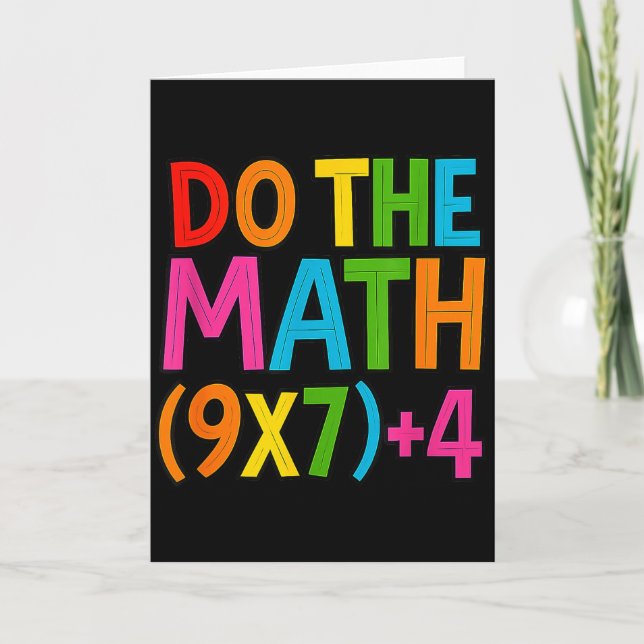 Do The Math 67 Meme 6 7 Funny Six Seven  Card (Front)