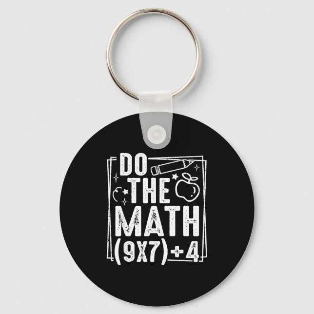 Do The Math 67 Meme 6 7 Funny Six Seven Women  Key Ring (Front)