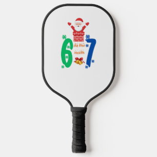 Do The Math 67 Meme Christmas Pickleball Paddle