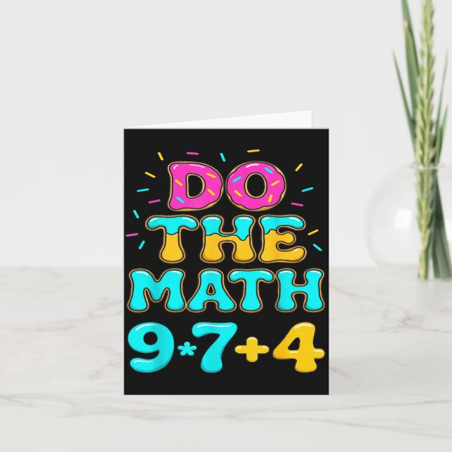 Do The Math 67 Meme Funny Six Seven Men Women Teac Card (Front)