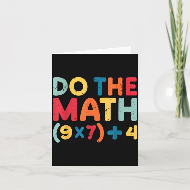 Do The Math 67 Meme Funny Six Seven Sarcastic Math Card (Front)