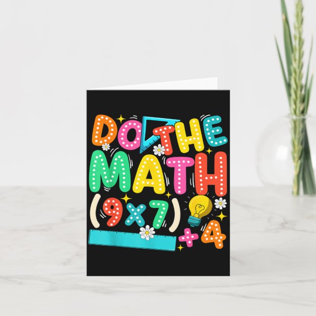 Do The Math 67 Meme Funny Six Seven Teacher  Card (Front)