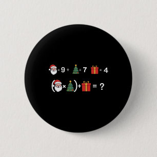 Do The Math 67 Meme Santa Funny Six Seven Men Wome 6 Cm Round Badge