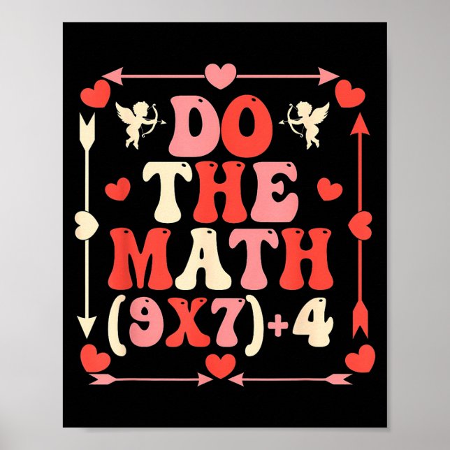 Do The Math Equation Valentines Day Math Teacher S Poster (Front)