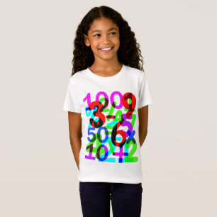 Do The Math Fun Colourful Numbers Typography T-Shirt