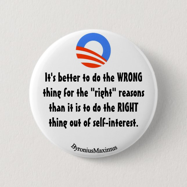Do the right thing! 6 cm round badge (Front)