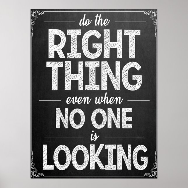 Do The Right Thing Classroom Poster (Front)