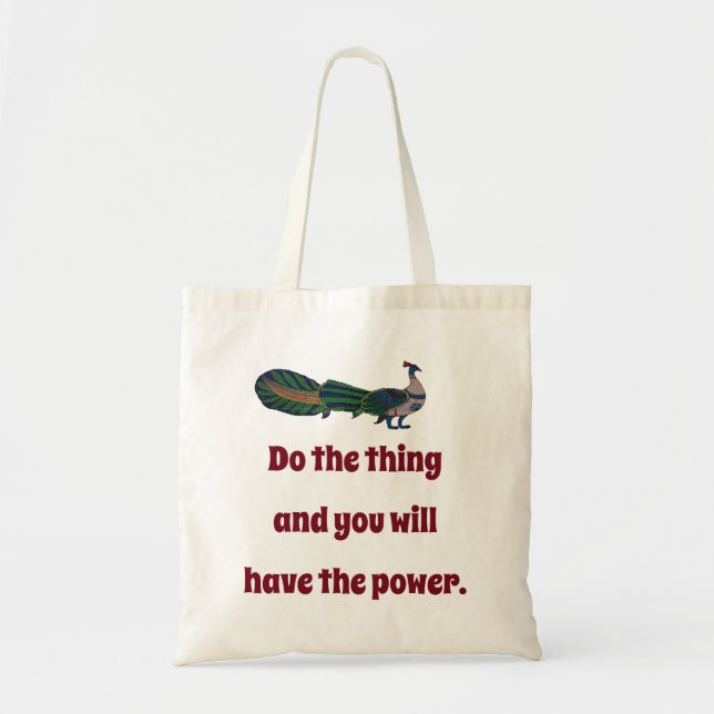 Do The Thing - Confidence Quote Tote Bag (Front)