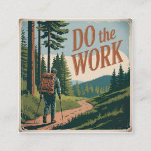 Do The Work Square Business Card